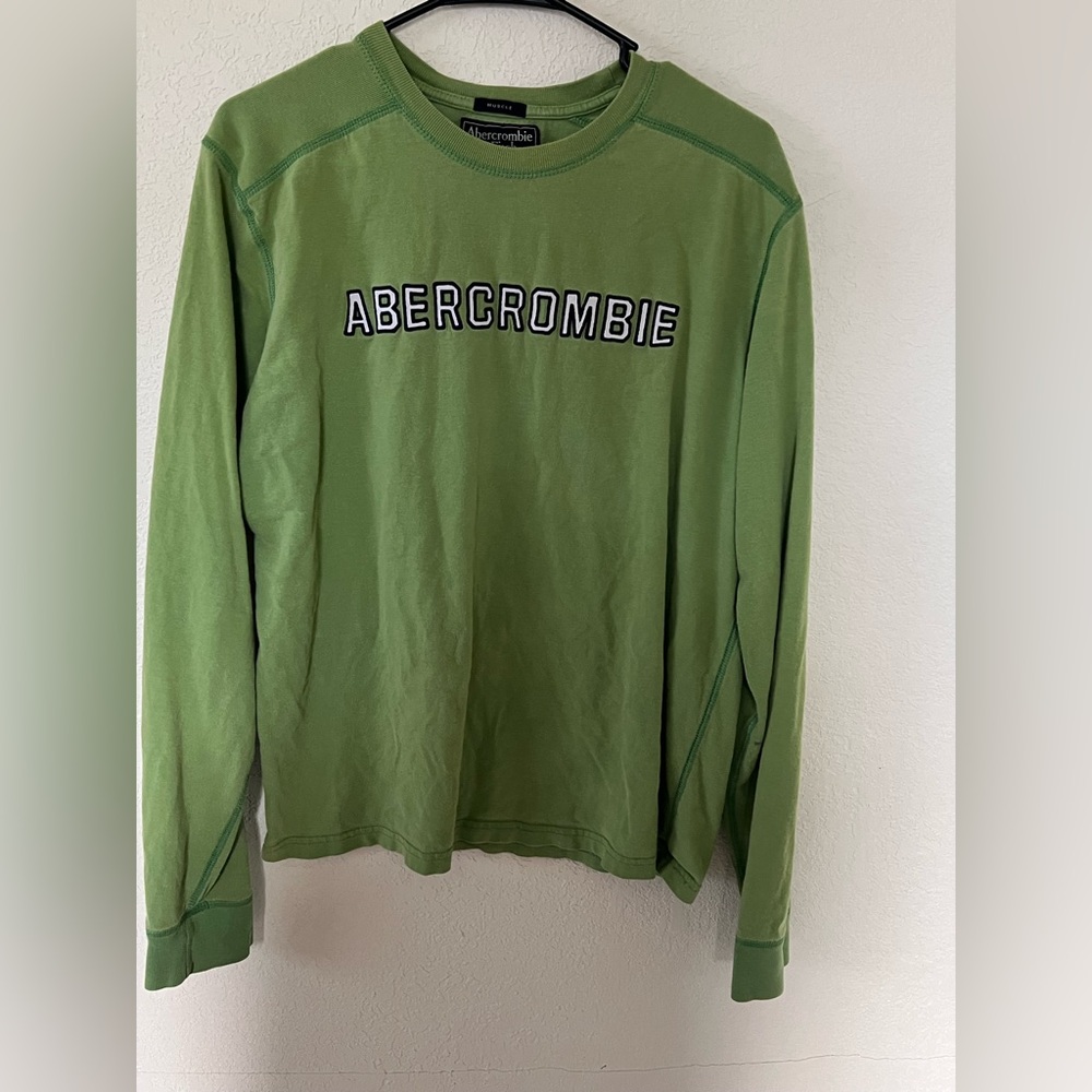 abercrombie and fitch green long sleeve